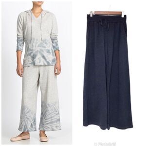 CALME Johnny Was Mihu Wide Leg Pant‎ Dark Gray Elastic Waist Casual Size XS New